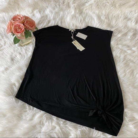 Nwt Max Studio - NEW 2 way Tee - Black Small - Picture 1 of 6